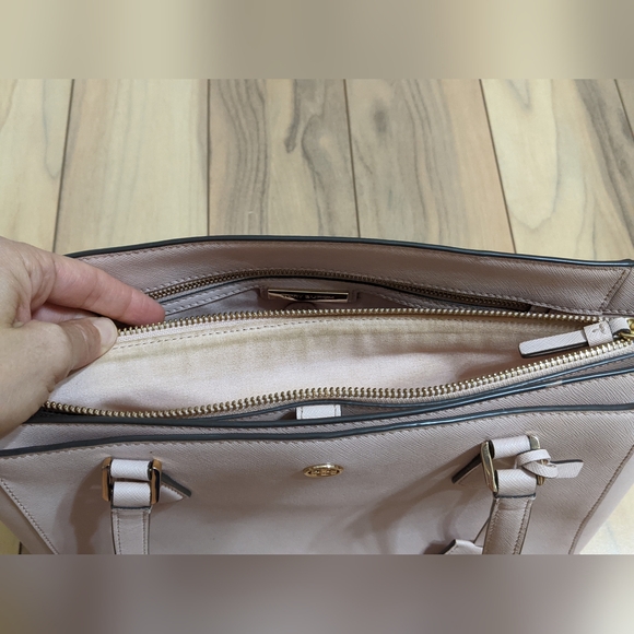 Tory Burch Robinson Tote Bag Pink Leather Beautiful! - Picture 4 of 15